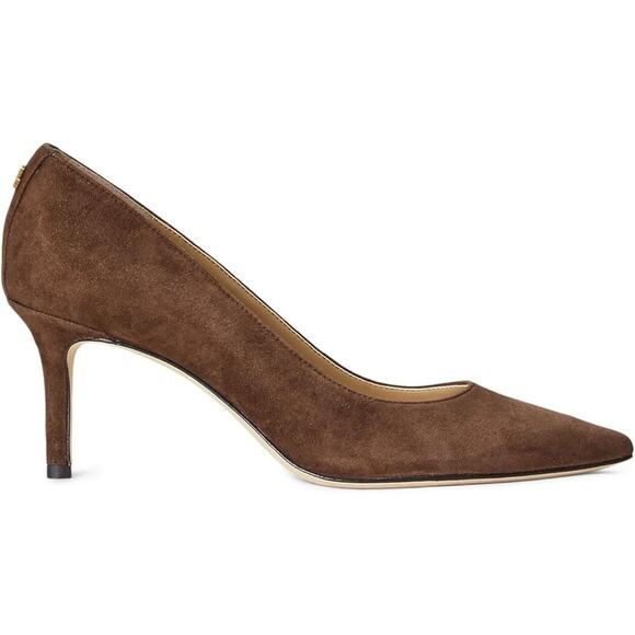 Lauren Ralph Lauren Women's Suede Pointed Toe Lanette Pumps, Brown Size 6M - Picture 4 of 4